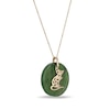Thumbnail Image 2 of 20.0mm Jade Rat Chinese Zodiac Disc Pendant in 14K Gold