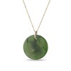 Thumbnail Image 3 of 20.0mm Jade Rat Chinese Zodiac Disc Pendant in 14K Gold
