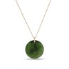 Thumbnail Image 3 of 20.0mm Jade Goat Chinese Zodiac Disc Pendant in 14K Gold