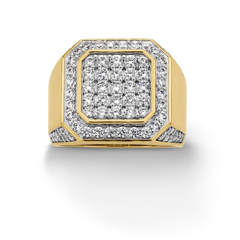 Main Image 1 of 2.00 CT. T.W. Octagonal Certified Lab-Grown Multi-Diamond Frame Ring in 10K Gold (F/SI2)
