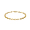 Thumbnail Image 1 of Sideways Oval Citrine Link Bracelet in Sterling Silver with 14K Gold Plate - 7.25"