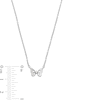 Thumbnail Image 4 of Child's Vera Wang Love Collection White Topaz Butterfly Necklace in Sterling Silver - 16”