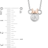 Thumbnail Image 2 of Disney Treasures Minnie Mouse 0.23 CT. Diamond Solitaire Necklace in Sterling Silver and 10K Rose Gold