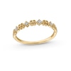 Thumbnail Image 1 of Diamond Accent Clover Alternating Vintage-Style Stackable Anniversary Band in 10K Gold