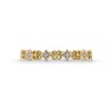 Thumbnail Image 4 of Diamond Accent Clover Alternating Vintage-Style Stackable Anniversary Band in 10K Gold