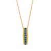 Le Vian® Blueberry Sapphire™ Beaded Border Drop Pendant in 14K Honey Gold™