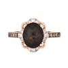Thumbnail Image 4 of Le Vian® Oval Chocolate Quartz® and 0.40 CT. T.W. Diamond Scallop Frame Ring in 14K Strawberry Gold®