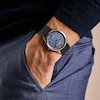 Thumbnail Image 3 of Unisex Citizen Eco-Drive® Dress Classic Blue Leather Strap Watch with Blue Dial (Model: AR3120-08L)