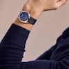 Thumbnail Image 4 of Unisex Citizen Eco-Drive® Dress Classic Blue Leather Strap Watch with Blue Dial (Model: AR3120-08L)