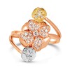 Thumbnail Image 4 of Le Vian® 0.55 CT. T.W. Diamond Flower Bypass Ring in 14K Strawberry Gold®