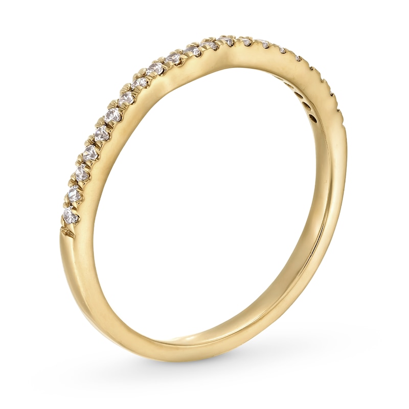 Main Image 5 of 0.62 CT. T.W. Princess-Cut Canadian Certified Centre Diamond Cushion Frame Split Shank Bridal Set in 10K Gold (I/I2)