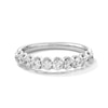 Thumbnail Image 1 of 0.80 CT. T.W. Diamond Ten Stone Scallop Edge Anniversary Band in 10K White Gold