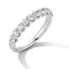 Thumbnail Image 3 of 0.80 CT. T.W. Diamond Ten Stone Scallop Edge Anniversary Band in 10K White Gold