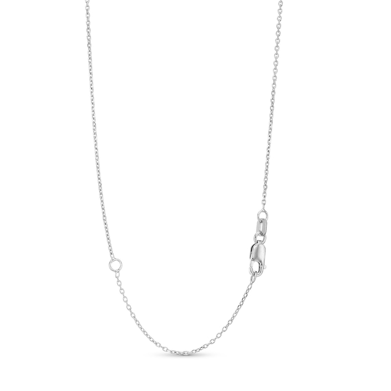 Main Image 3 of Pear-Shaped Lab-Created Emerald and White Lab-Created Sapphire Bow Pendant in Sterling Silver