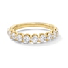 Thumbnail Image 1 of 1.20 CT. T.W. Diamond Ten Stone Scallop Edge Anniversary Band in 10K Gold