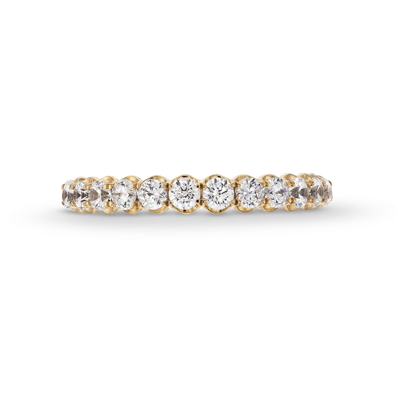 Main Image 4 of 0.60 CT. T.W. Diamond Twelve Stone Scallop Edge Anniversary Band in 10K Gold