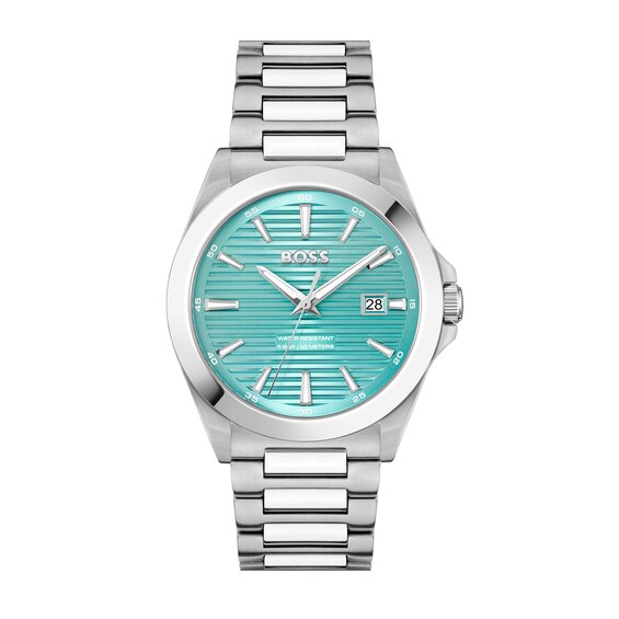 Men's Hugo Boss Strike Watch with Textured Teal Blue Dial (Model: 1514171)