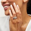 Thumbnail Image 2 of 1.00 CT. T.W. Diamond Graduated Triple Row Anniversary Band in 10K White Gold