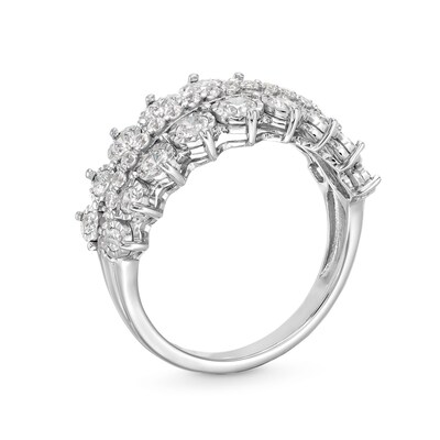 CT. T.W. Diamond Graduated Triple Row Anniversary Band in 10K Gold