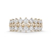 Thumbnail Image 4 of 0.50 CT. T.W. Diamond Graduated Triple Row Anniversary Band in 10K Gold