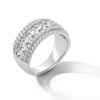 Thumbnail Image 3 of 2.00 CT. T.W. Oval and Round Certified Lab-Grown Diamond Multi-Row Anniversary Band in 14K White Gold (F/SI2)