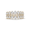 Thumbnail Image 4 of 1.00 CT. T.W. Diamond Graduated Triple Row Anniversary Band in 10K Gold