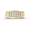 Thumbnail Image 4 of 0.20 CT. T.W. Diamond Miracle Double Row Anniversary Band in 10K Gold