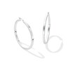 Thumbnail Image 1 of 50.0mm Square Tube Hoop Earrings in Hollow Sterling Silver