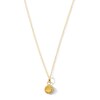 Thumbnail Image 1 of Child’s 4.0mm Yellow Cubic Zirconia Solitaire Beaded Frame Pendant in 14K Gold - 13"