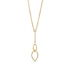 Thumbnail Image 1 of 0.085 CT. T.W. Diamond Double Marquise Drop Lariat Necklace in Sterling Silver with 14K Gold Plate