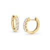 Thumbnail Image 1 of 0.50 CT. T.W. Certified Lab-Grown Diamond Four Stone Huggie Hoop Earrings in 10K Gold (F/SI2)