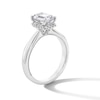 Thumbnail Image 4 of 1.40 CT. T.W. Emerald-Cut Certified Lab-Grown Diamond Frame Engagement Ring in 14K White Gold (F/SI2)