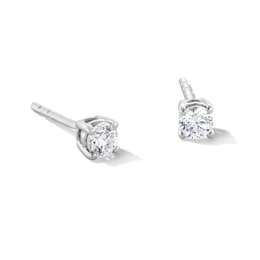 0.25 CT. T.W. Certified Lab-Grown Diamond Solitaire Stud Earrings in Sterling Silver (F/SI2)