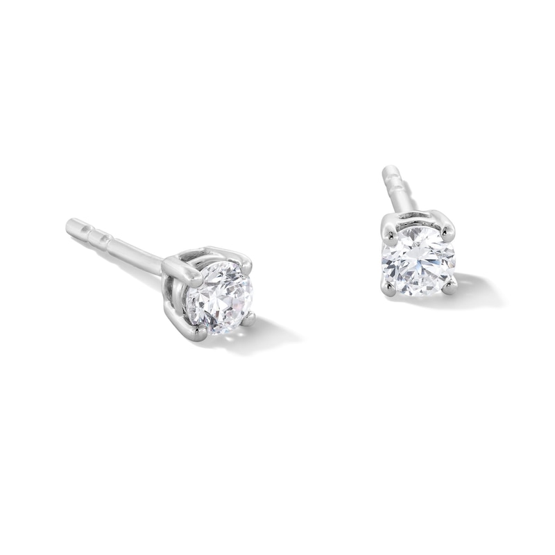 Main Image 1 of 0.25 CT. T.W. Certified Lab-Grown Diamond Solitaire Stud Earrings in Sterling Silver (F/SI2)