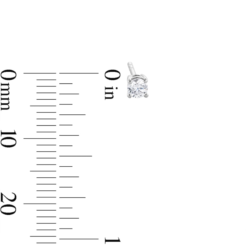 Main Image 3 of 0.25 CT. T.W. Certified Lab-Grown Diamond Solitaire Stud Earrings in Sterling Silver (F/SI2)