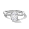 Thumbnail Image 1 of 1.40 CT. T.W. Oval Certified Lab-Grown Diamond Frame Engagement Ring in 14K White Gold (F/SI2)