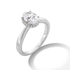 Thumbnail Image 3 of 1.40 CT. T.W. Oval Certified Lab-Grown Diamond Frame Engagement Ring in 14K White Gold (F/SI2)