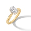 Thumbnail Image 3 of 1.40 CT. T.W. Oval Certified Lab-Grown Diamond Frame Engagement Ring in 14K Gold (F/SI2)