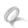 Thumbnail Image 3 of 0.25 CT. T.W. Diamond Five Stone Ribbed Vintage-Style Anniversary Band in Sterling Silver