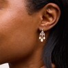 Thumbnail Image 3 of Lab-Created Opal and White Lab-Created Sapphire Drop Pendant and Earrings Set in Sterling Silver with 14K Gold Plate