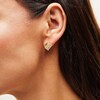 Thumbnail Image 2 of 0.30 CT. T.W. Certified Lab-Grown Diamond Motif Stud Earrings in 18K Gold (F/SI2)
