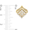 Thumbnail Image 3 of 0.30 CT. T.W. Certified Lab-Grown Diamond Motif Stud Earrings in 18K Gold (F/SI2)