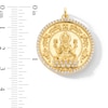 Thumbnail Image 3 of 0.50 CT. T.W. Diamond Frame Mahalaxmi Medallion Necklace Charm in 18K Gold
