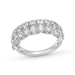 1.95 CT. T.W. Certified Lab-Grown Diamond Double Row Anniversary Band in 10K White Gold (F/VS2)