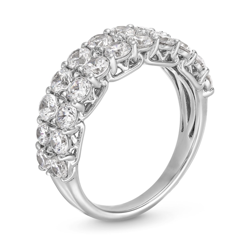 Main Image 3 of 1.95 CT. T.W. Certified Lab-Grown Diamond Double Row Anniversary Band in 10K White Gold (F/VS2)