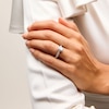 Thumbnail Image 2 of Vera Wang Love Collection 1.23 CT. T.W. Oval Certified Diamond Frame Woven Shank Engagement Ring in 18K White Gold