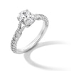 Thumbnail Image 3 of Vera Wang Love Collection 1.29 CT. T.W. Oval Certified Diamond Split Woven Shank Engagement Ring in 18K White Gold