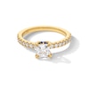 Thumbnail Image 1 of Vera Wang Love Collection 1.11 CT. T.W. Princess-Cut Certified Diamond Engagement Ring in 18K Gold (F/SI2)