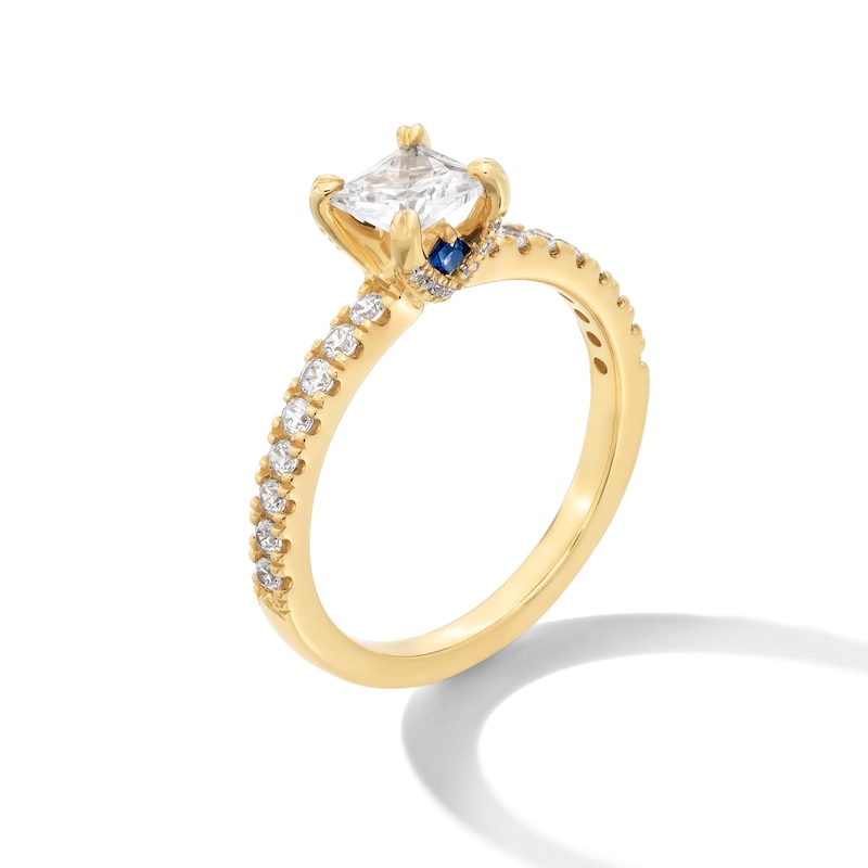 Main Image 3 of Vera Wang Love Collection 1.11 CT. T.W. Princess-Cut Certified Diamond Engagement Ring in 18K Gold (F/SI2)