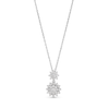 Thumbnail Image 1 of 0.50 CT. T.W. Certified Lab-Created Multi-Diamond Double Sunburst Drop Pendant in 10K White Gold (F/SI2)